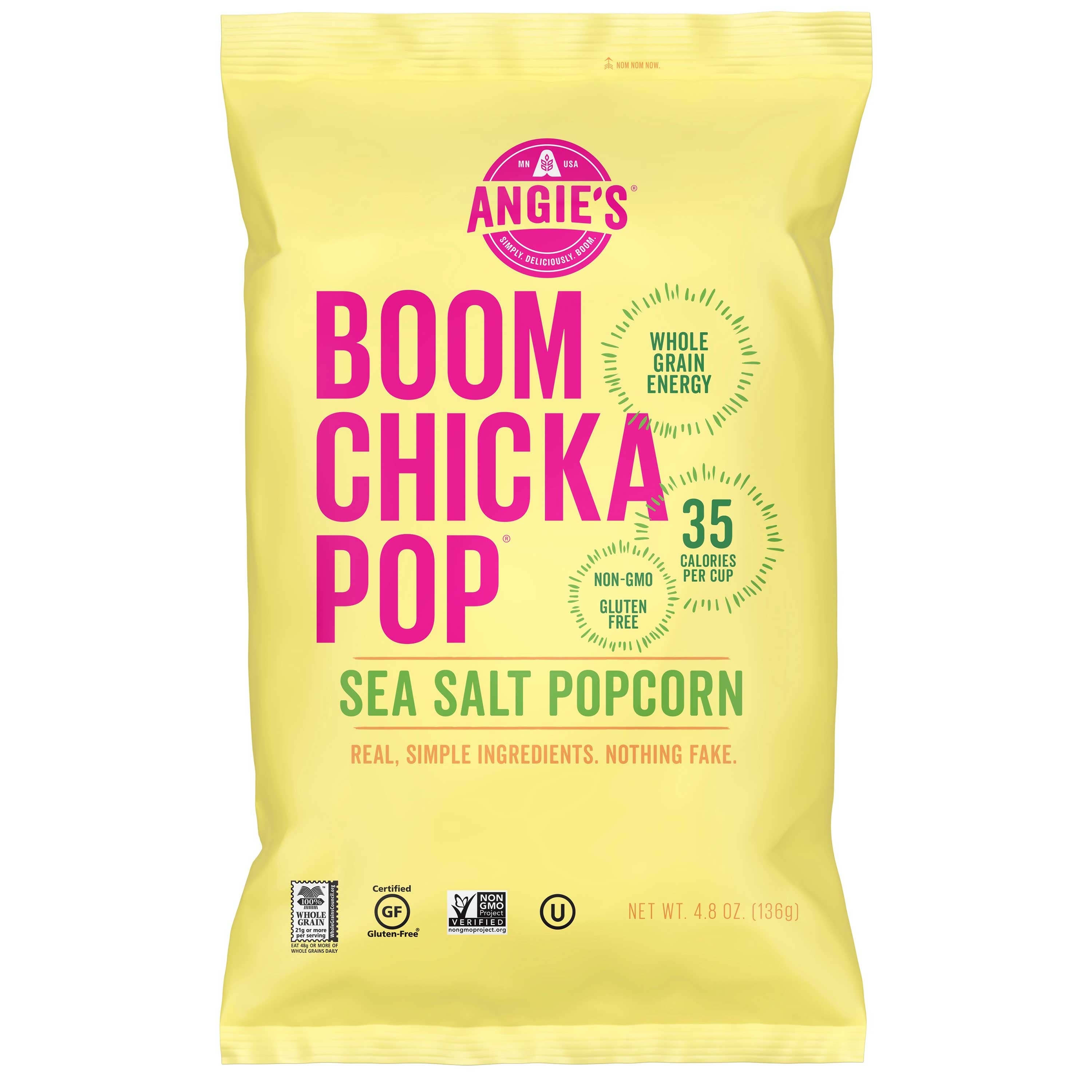 Boomchickapop Sea Salt Popcorn, 4.8 Ounce -- 12 per case.
