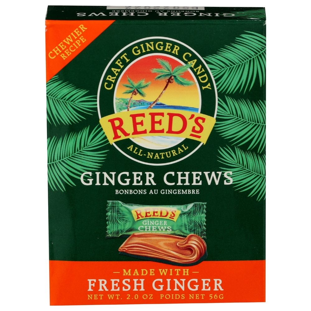 Reeds Ginger Chew Candy, 2 Ounce -- 20 per case