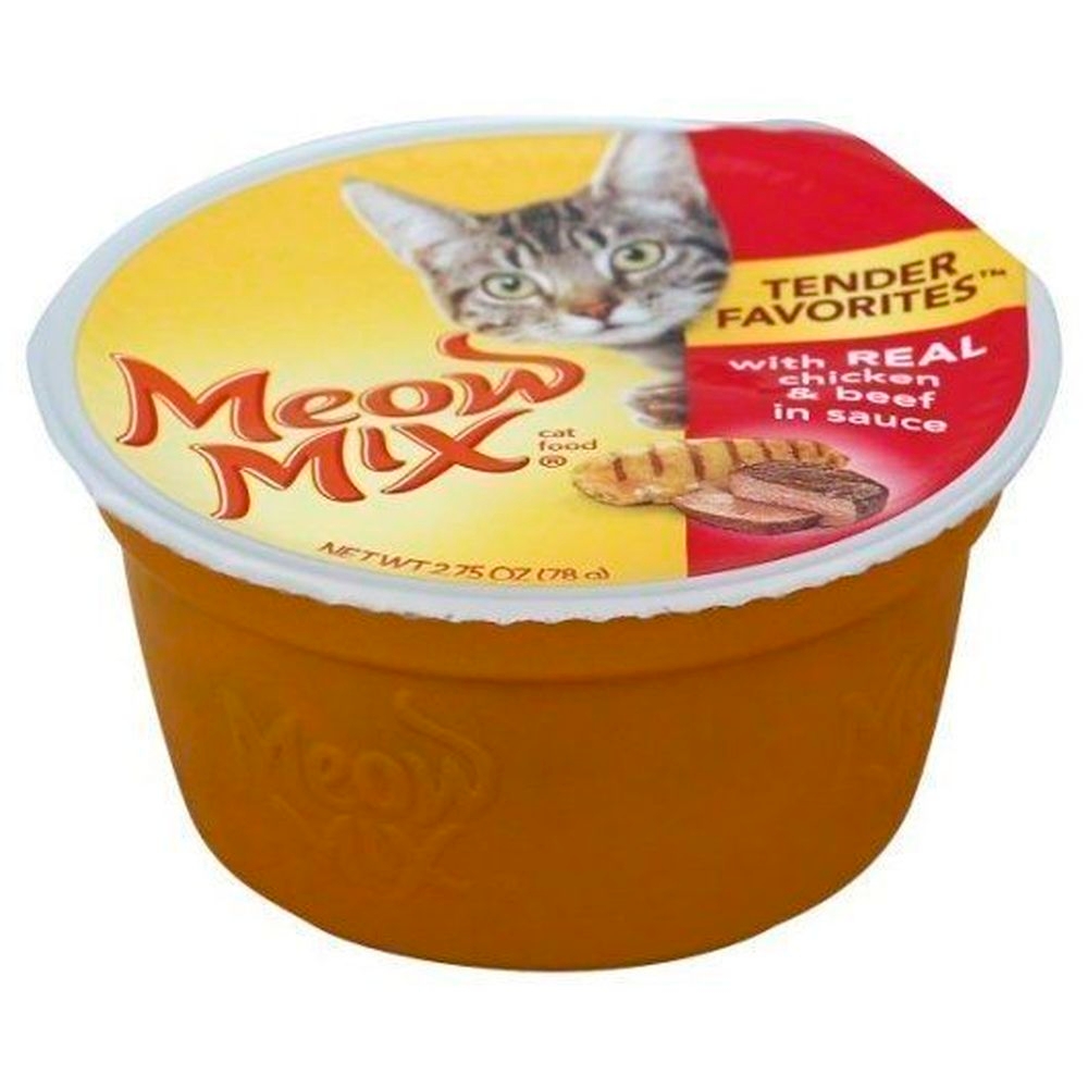 Meow Mix Tenderloins in Sauce Chicken and Beef for Cat, 2.75 Ounce -- 12 per case