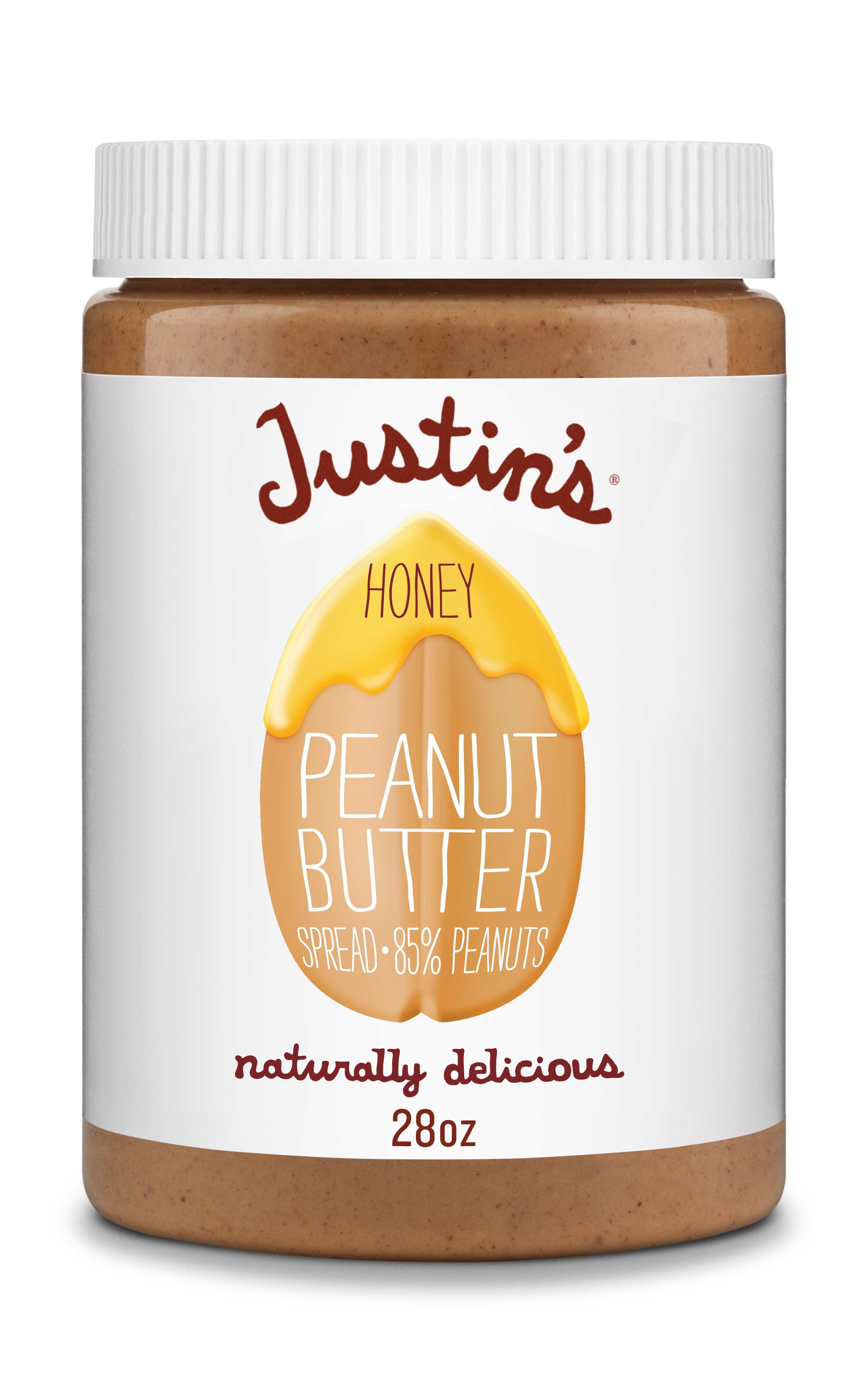 Justins Honey Peanut Butter, 28 Ounce Jar -- 6 per case