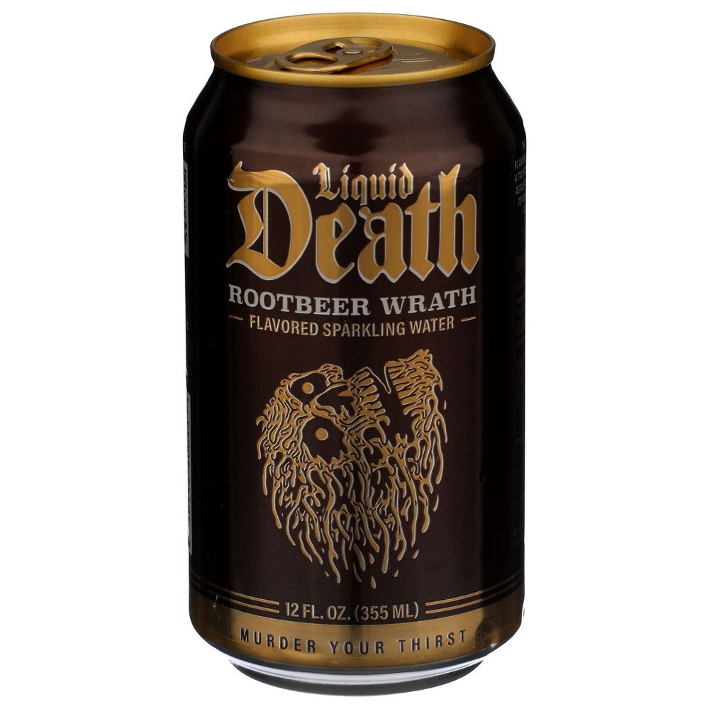 Liquid Death 12 Fluid Ounce Rootbeer Wrath Sparkling Water, 6 count -- 4 per case