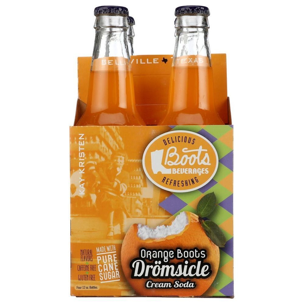 Boots Beverages Orange Dromsicle Cream Soda, 48 Fluid Ounce -- 6 per case