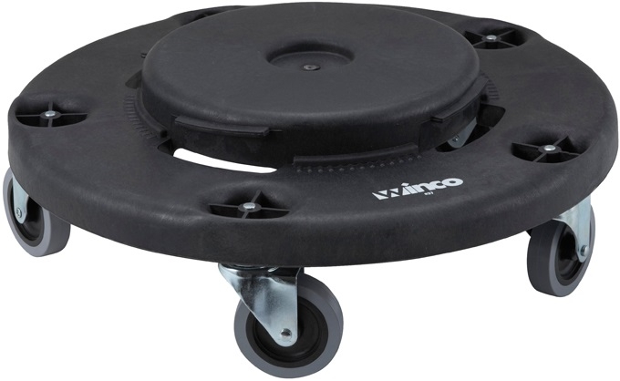 Winco Round Trash Can Dolly, 18 inch