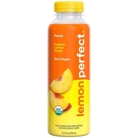 Lemon Perfect Hydrating Lemon Peach Water, 15.2 Fluid Ounce -- 12 per case