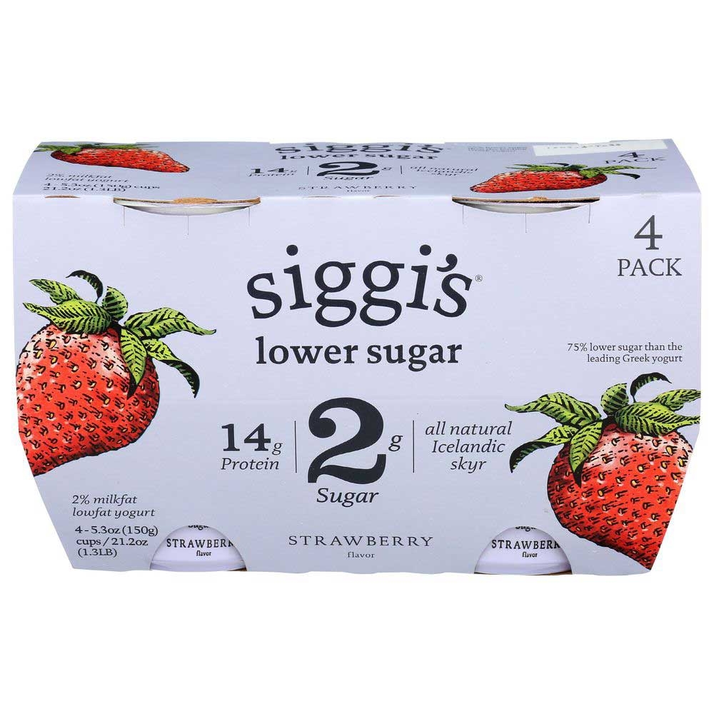 Siggis Strawberry Low Fat Skyr Yogurt, 5.3 Ounce -- 16 per case