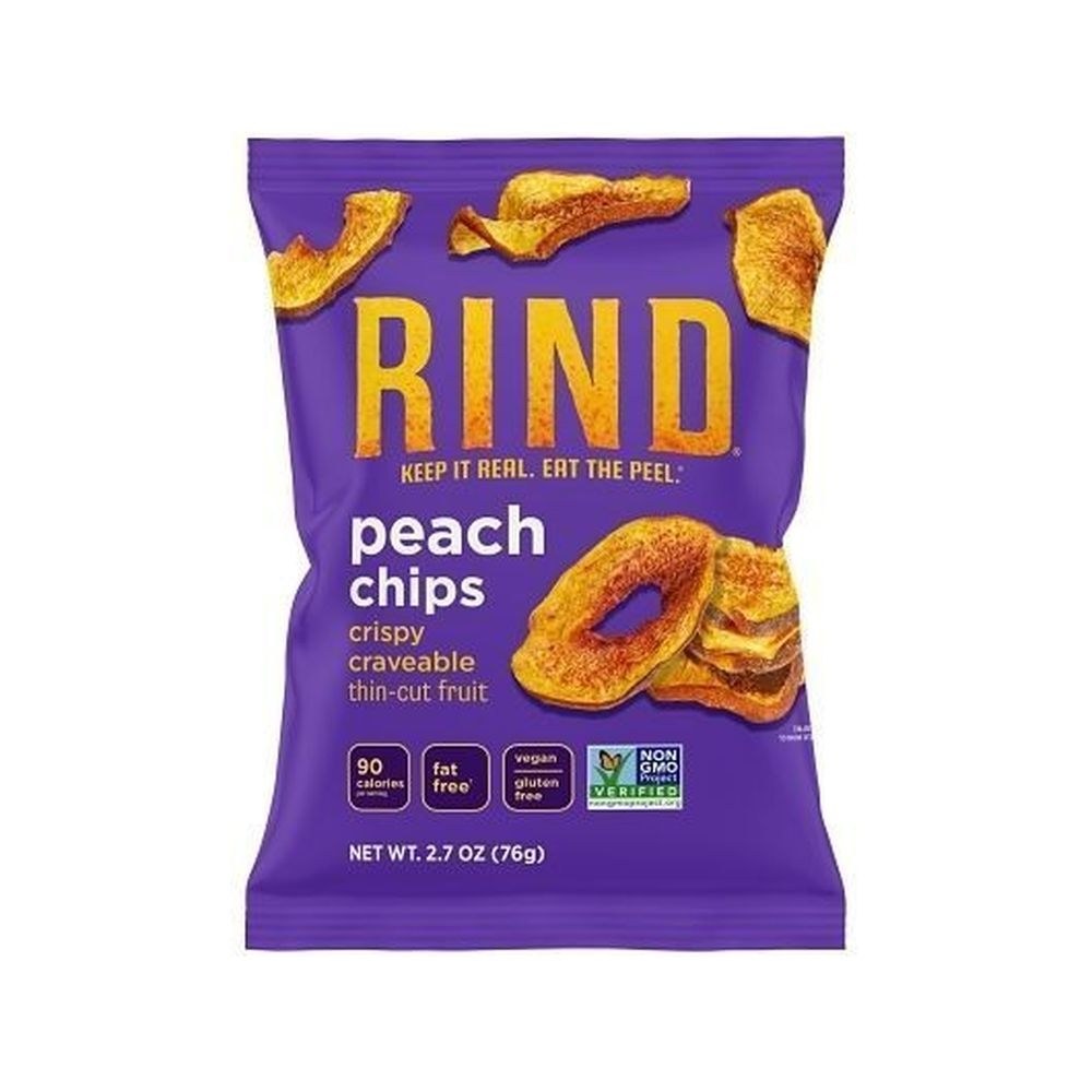 Rind Snacks Peach Chips, 3 Ounce -- 6 per case