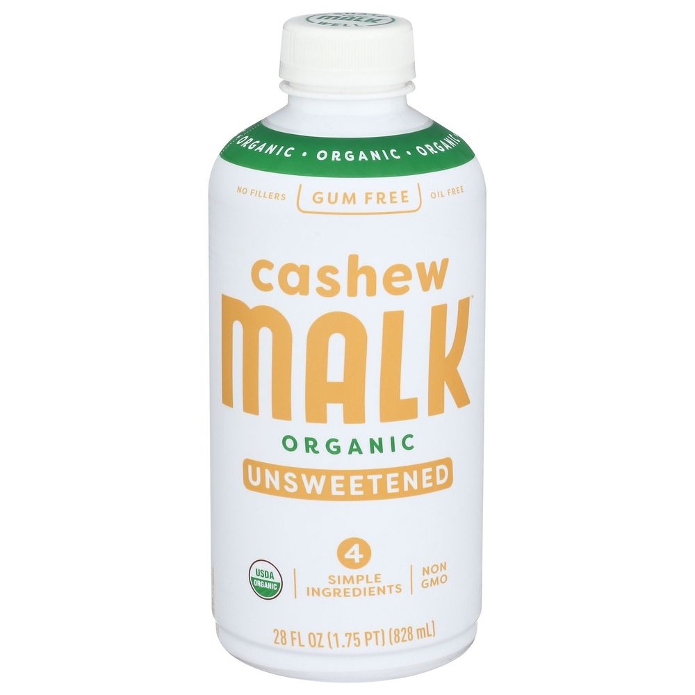 Malk Organic Unsweetened Cashew Milk, 28 Fluid Ounce -- 6 per case