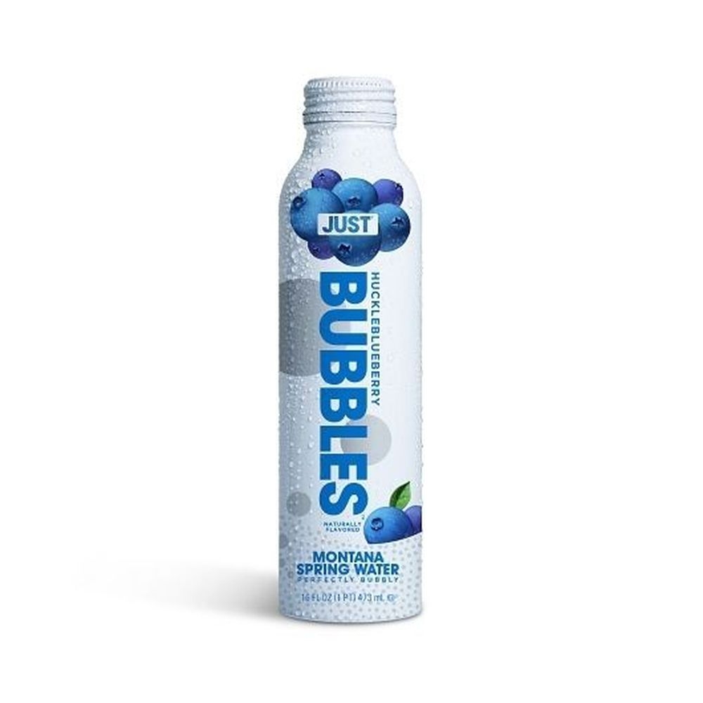 Just Bubbles Huckle Blueberry Flavored Spring Water, 16 Fluid Ounce -- 12 per case