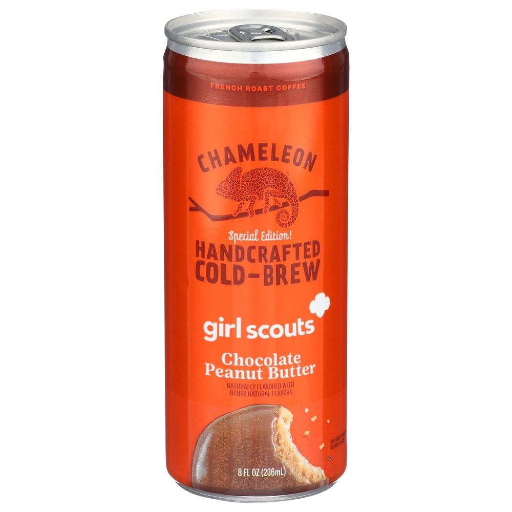Chameleon Chocolate Peanut Butter Girl Scouts Cold Brew Coffee, 8 Fluid Ounce -- 12 per case