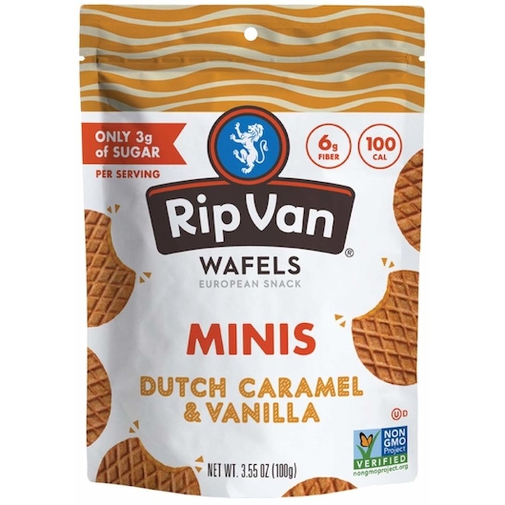 Rip Van Low Sugar Minis Dutch Caramel and Vanilla Wafel, 3.55 Ounce -- 6 per case