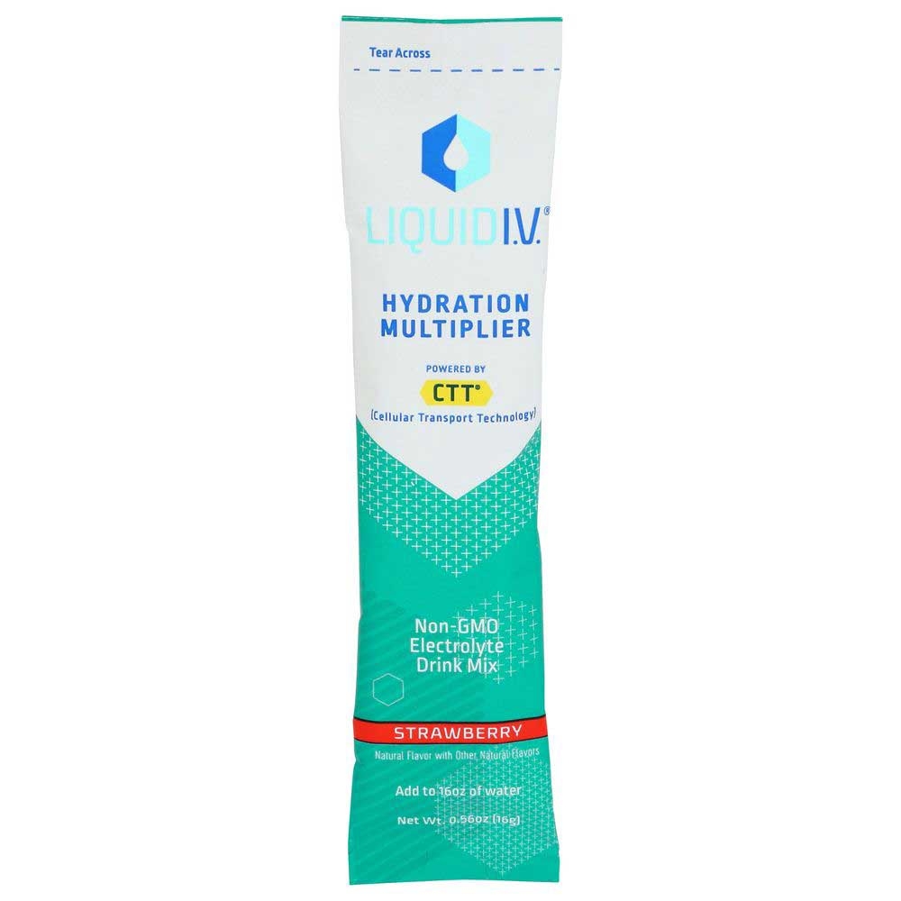 Liquid IV Hydration Multiplier Strawberry Electrolyte Drink Mix, 0.56 Ounce -- 8 per case
