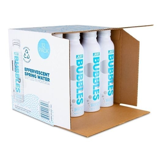 Just Bubbles Plain Spring Water, 16 Fluid Ounce -- 12 per case