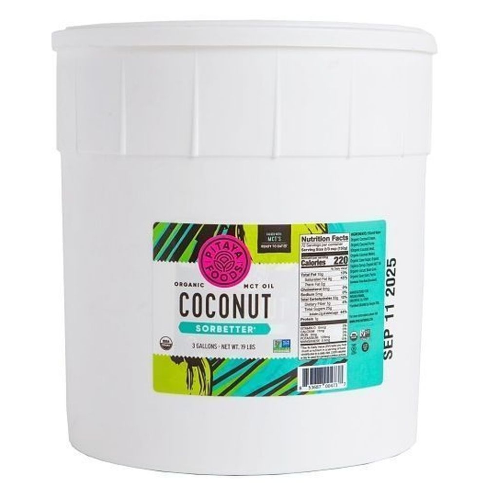Pitaya Foods Organic Coconut Sorbetter Sorbet, 20 Pound