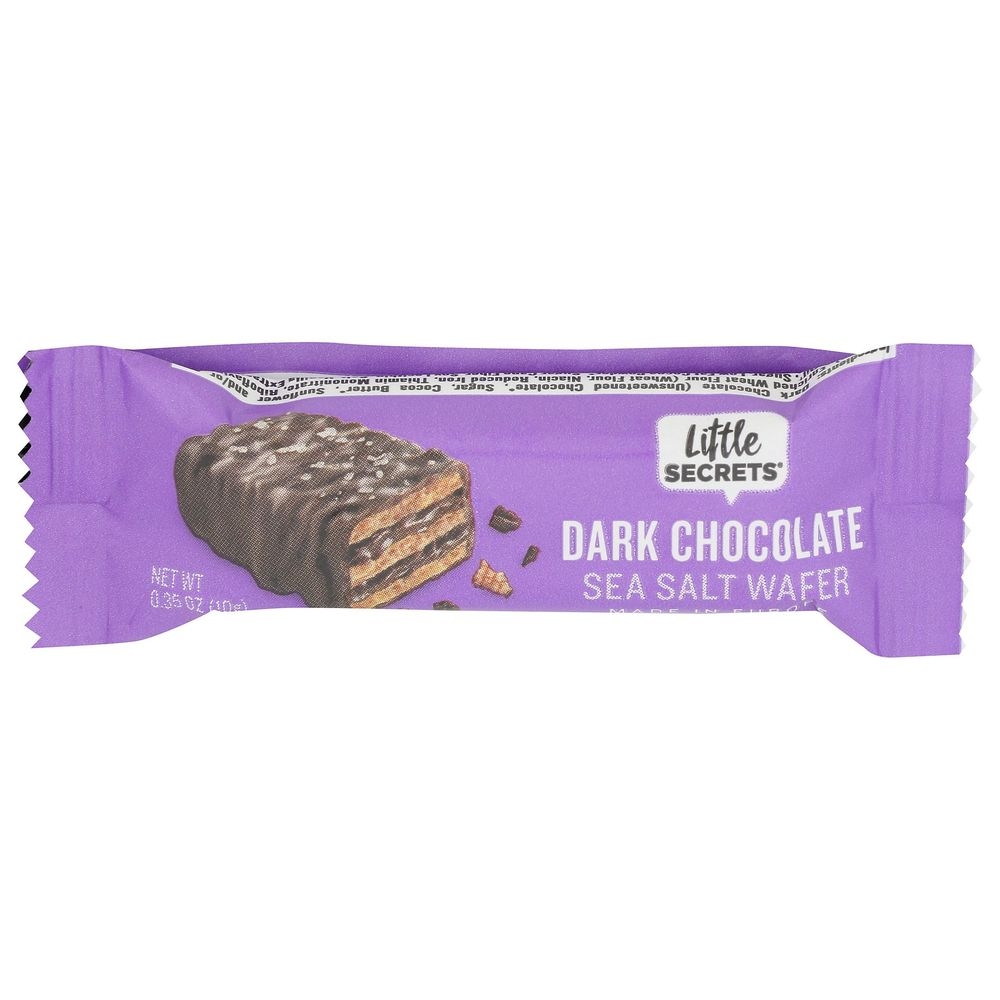 Little Secrets Dark Chocolate Sea Salt Wafer, 0.35 Ounce -- 50 per case
