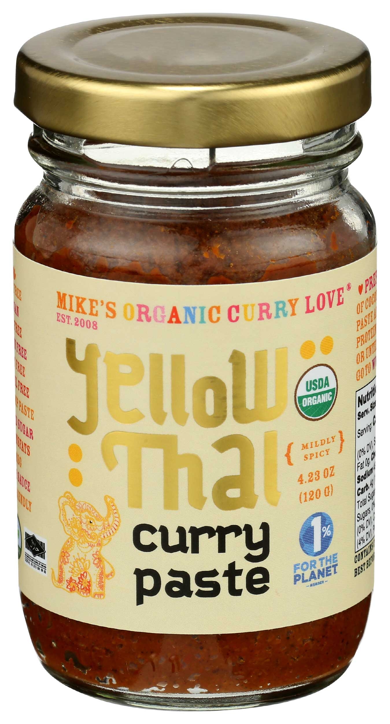 Mikes Organic Curry Love Yellow Thai Curry Paste, 4.23 Ounce -- 6 per case