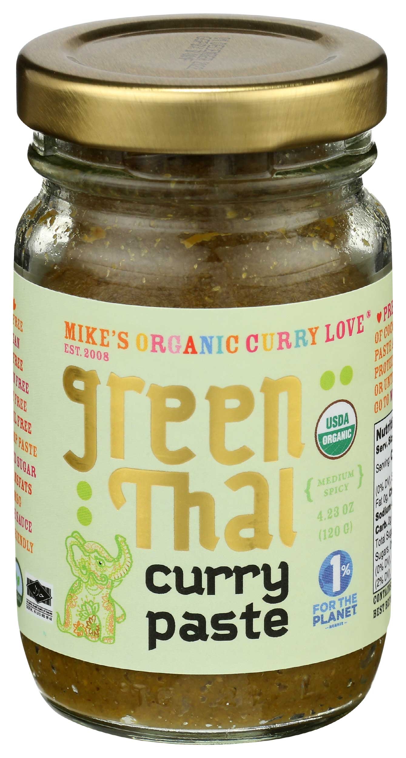 Mikes Organic Curry Love Green Thai Curry Paste, 4.23 Ounce -- 6 per case