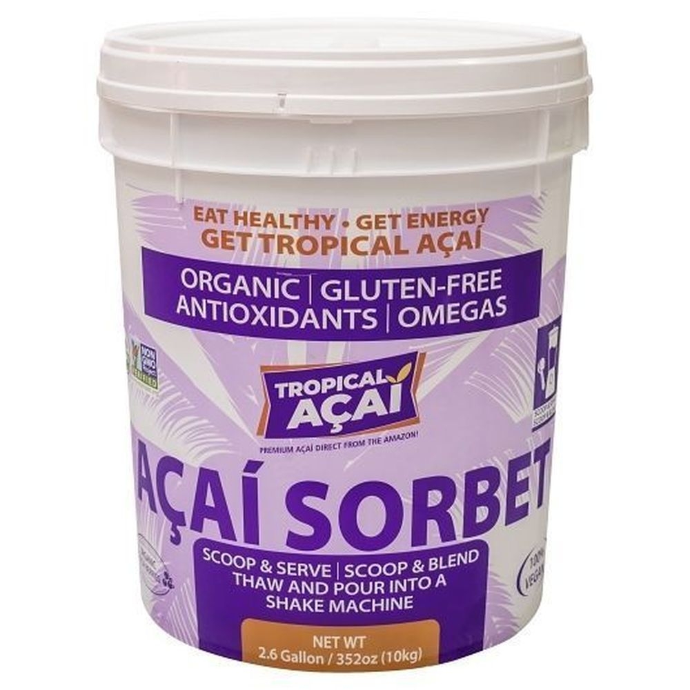 Tropical Acai Organic Acai Sorbet, 2.6 Gallon Bucket