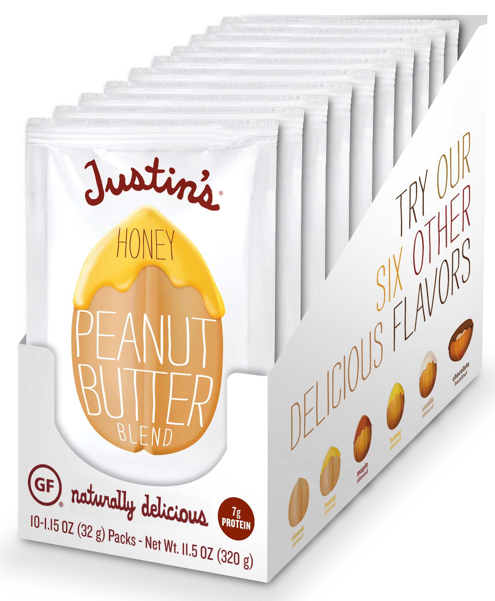 Justins Honey Peanut Butter, 1.15 Ounce -- 60 per case
