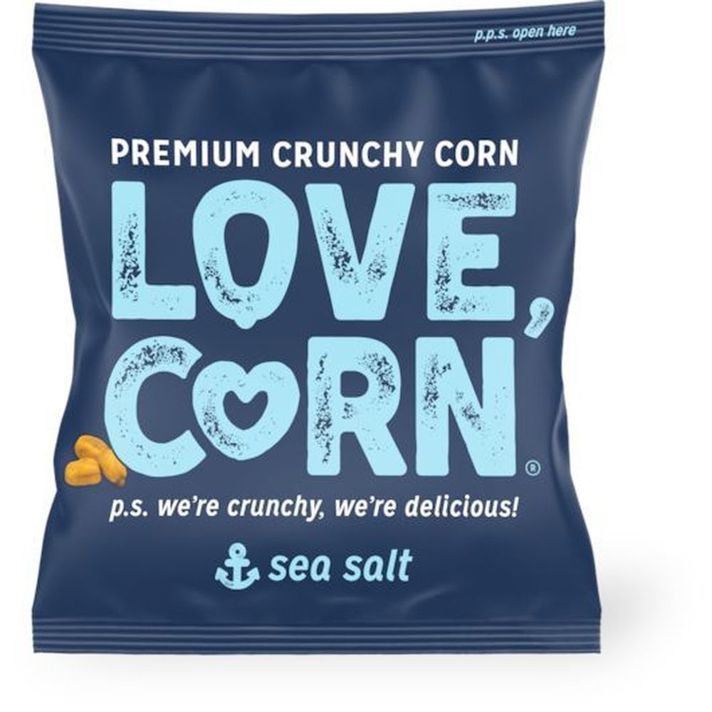 Love Corn Sea Salt and Smoked BBQ Premium Crunchy Corn, 0.7 Ounce -- 40 per case