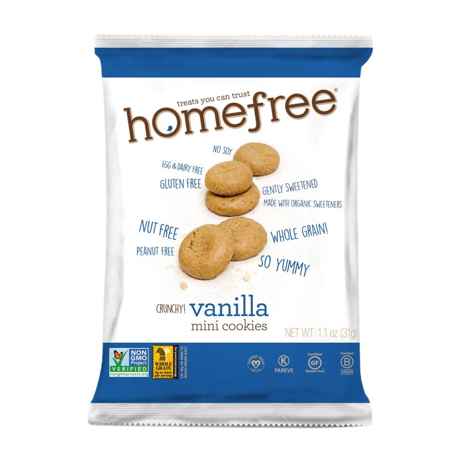 Homefree Gluten Free 3 Flavor Mini Cookies -- 30 per case.