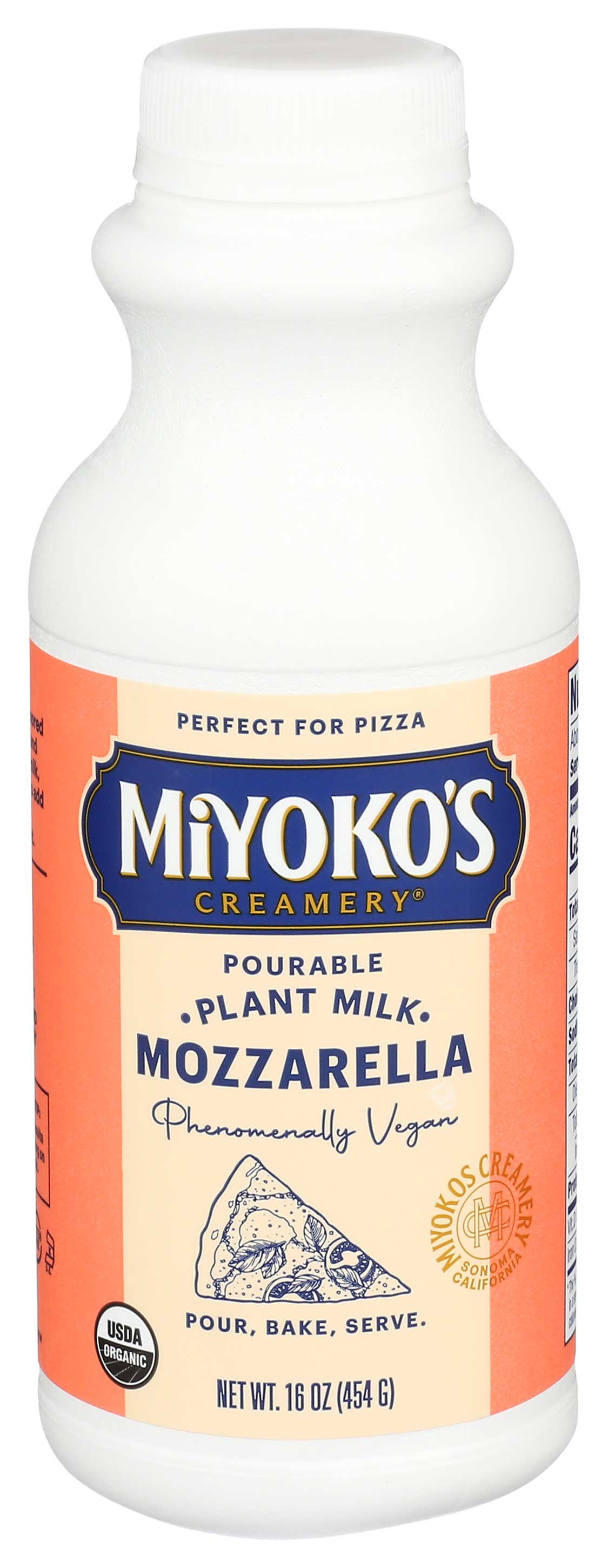 Miyokos Creamery Organic Liquid Vegan Cashew Milk Pizza Mozzarella Cheese, 16 Ounce -- 6 per case