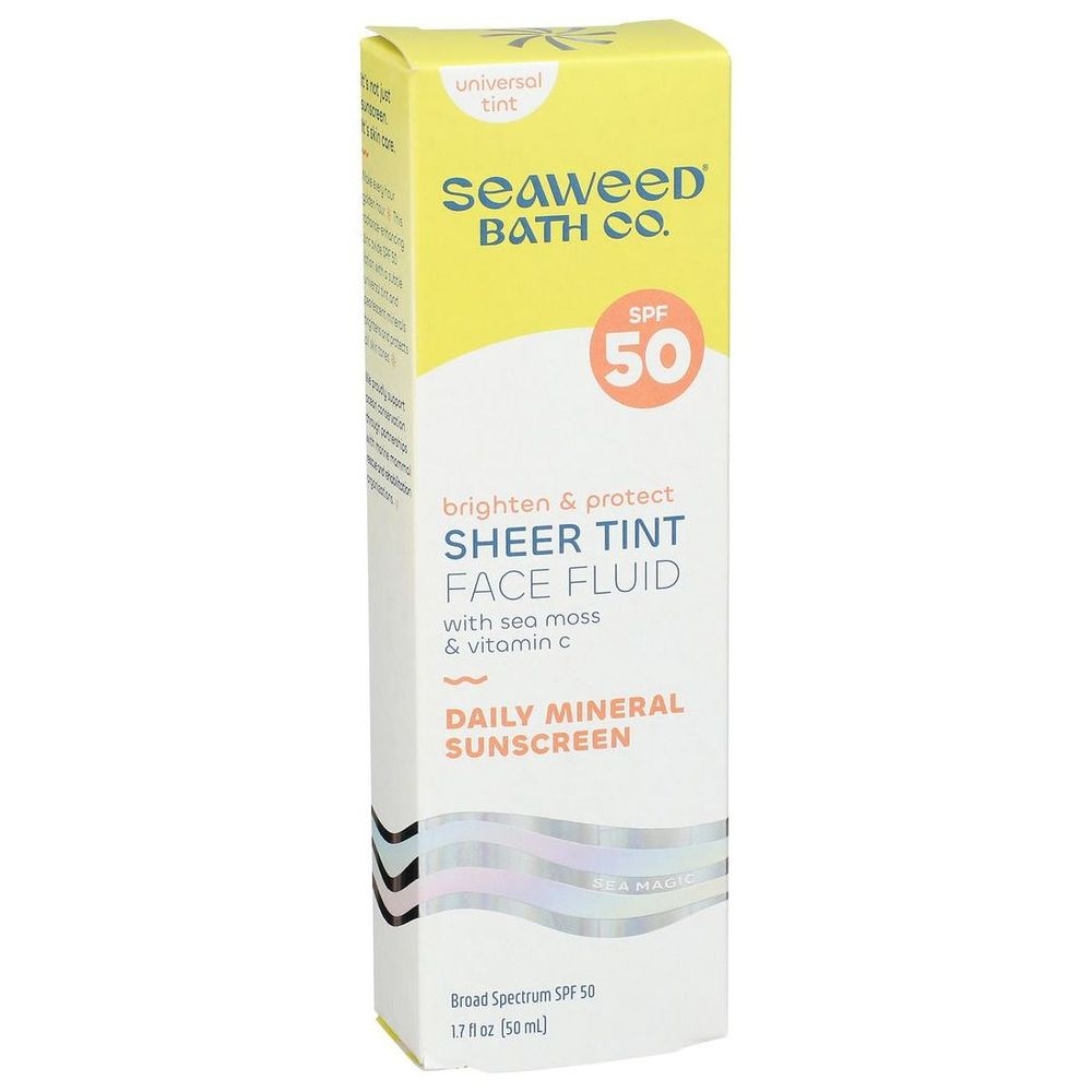 Seaweed Bath SPF 50 Sheer Tint Face Fluid Sunscreen, 1.7 Fluid Ounce