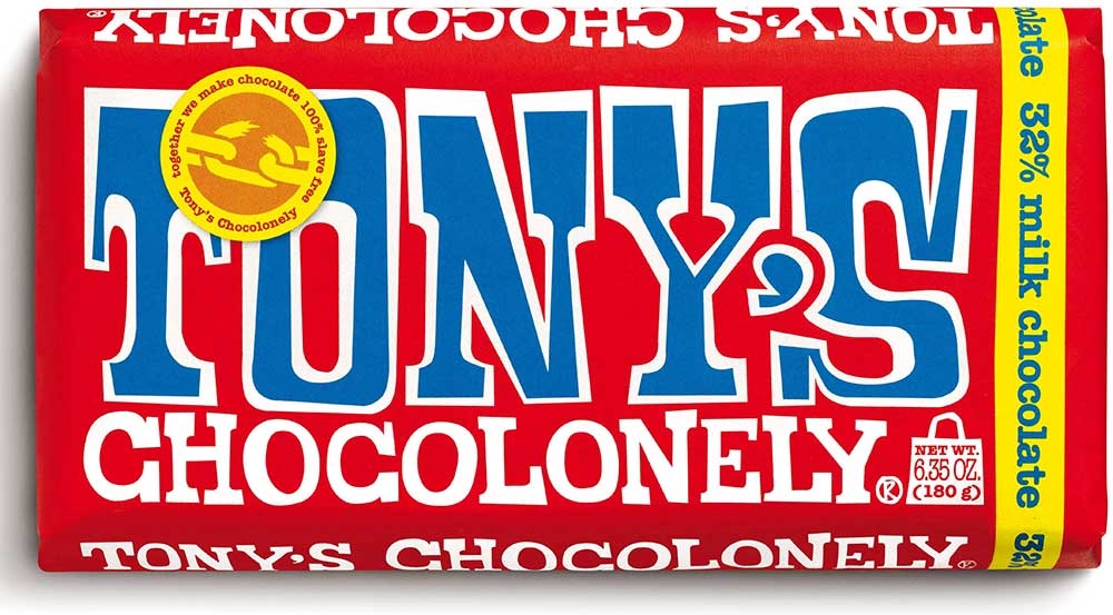 Tonys Chocolonely 32 Percent Milk Chocolate Bar, 6.35 Ounce -- 15 per case