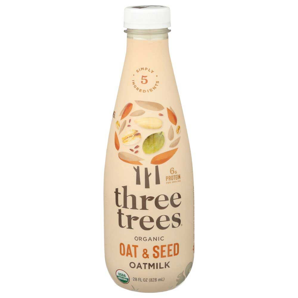 Three Trees Organic Oat and Seed Oatmilk, 28 Fluid Ounce -- 6 per case