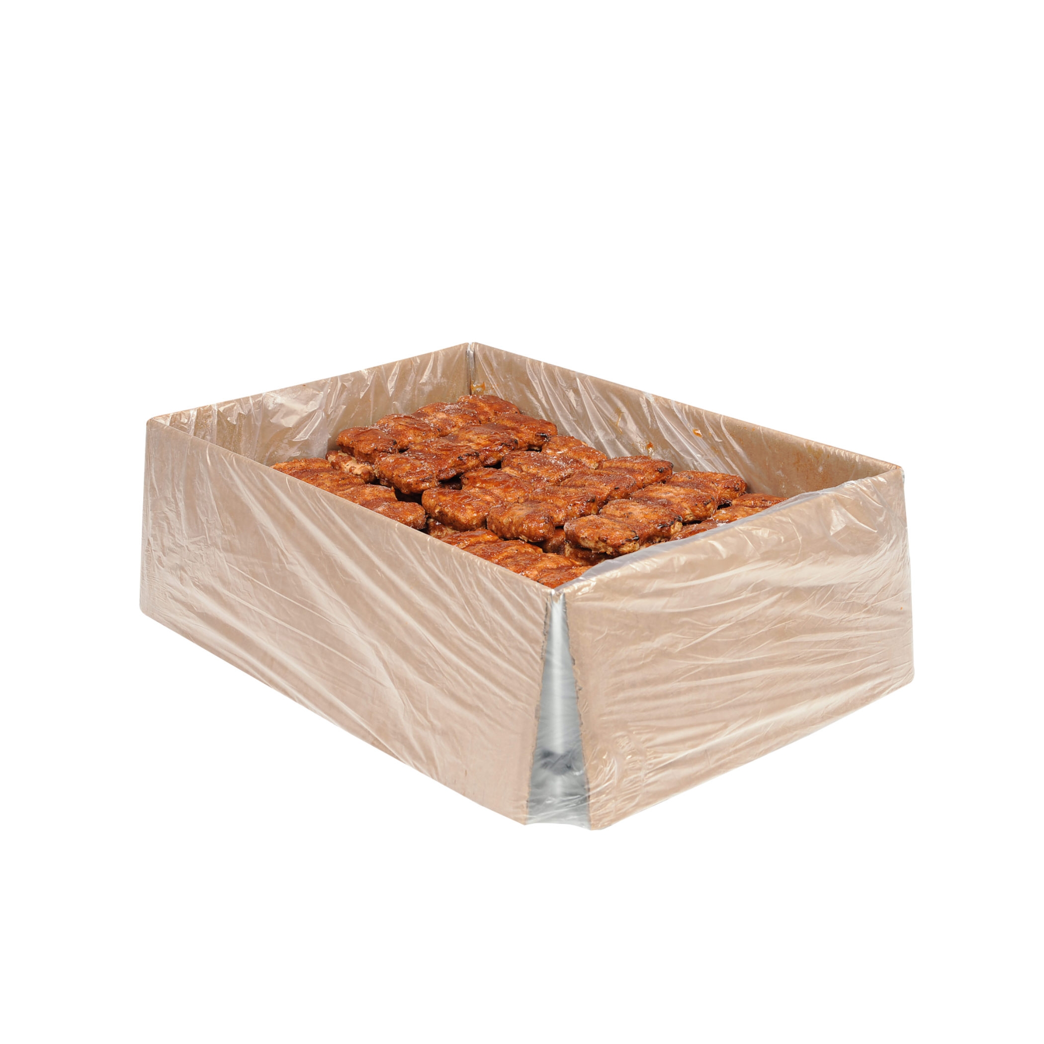 Advance Food Company Barbeque Glazed Super Rib Pork Patty, 3.5 Ounce -- 46 per case.