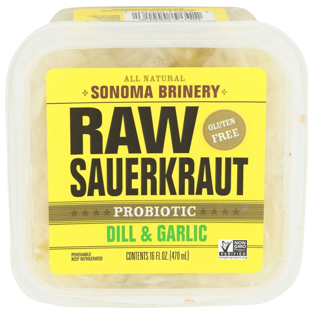 Sonoma Brinery Probiotic Dill and Garlic Raw Sauerkraut, 16 Ounce -- 12 per case