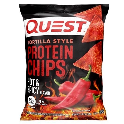 Quest Hot and Spicy Tortilla Chips, 1.1 Ounce -- 8 per case