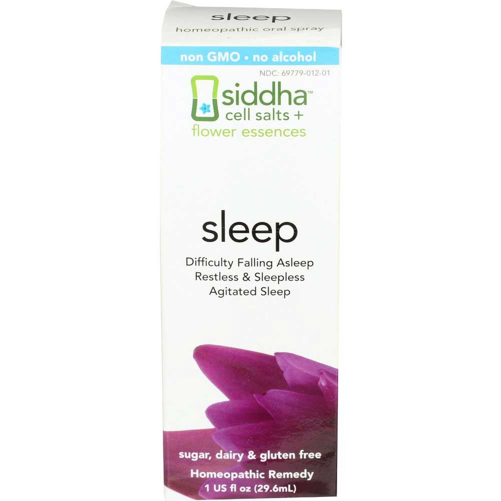 Siddha Cell Salts Plus Flower Essences Sleep Homeopathic Oral Spray, 1 Fluid Ounce