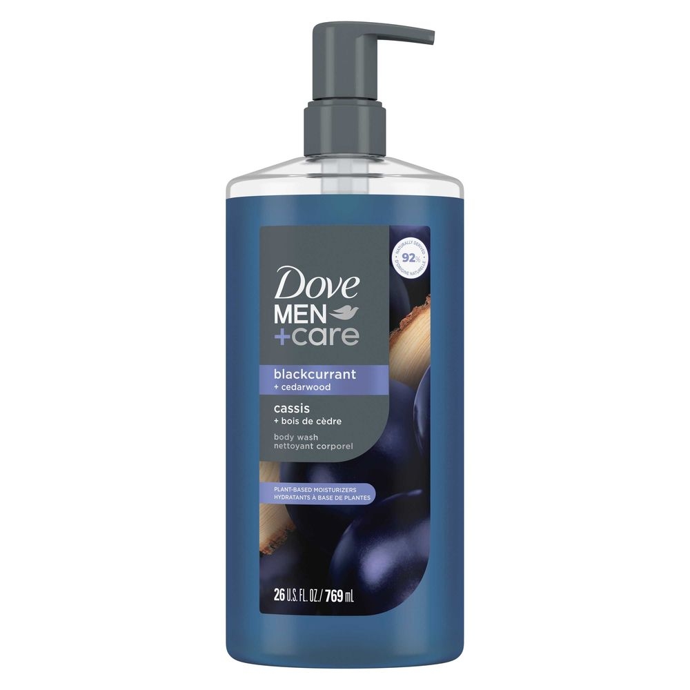Dove Men Plus Care Blackcurrant Plus Cedarwood Body Wash, 26 Ounce -- 4 per case