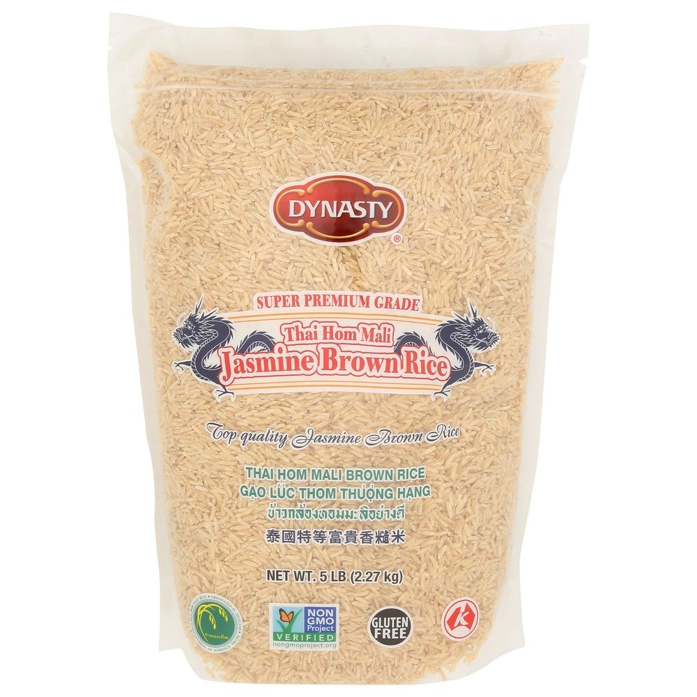 Dynasty Jasmine Brown Rice, 5 Pound -- 6 per case