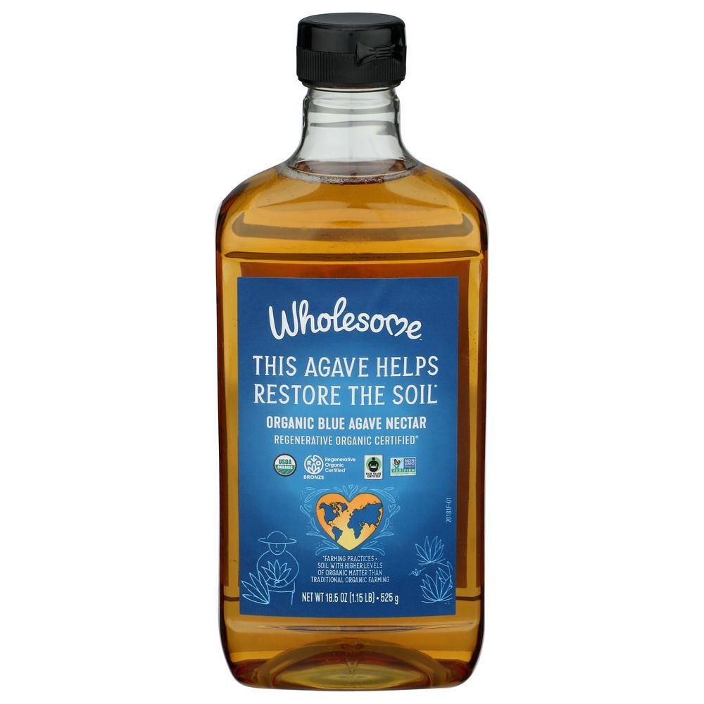 Wholesome Organic Blue Agave Nectar, 18.5 Fluid Ounce -- 6 per case