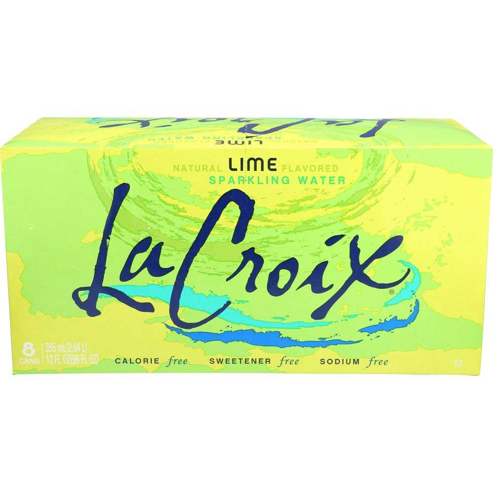 LaCroix Natural Lime Sparkling Water, 12 Fluid Ounce - 8 Count per pack -- 3 packs per case