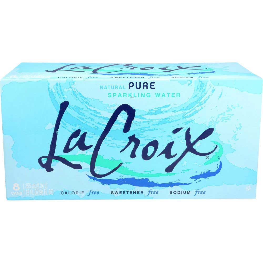 LaCroix Natural Pure Sparkling Water, 12 Fluid Ounce - 8 Count per pack -- 3 packs per case
