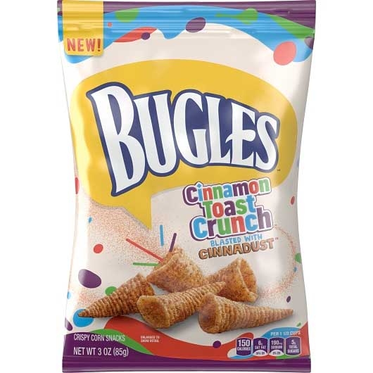 Bugles Cinnamon Toast Crunch, 3 Ounce -- 6 per case.