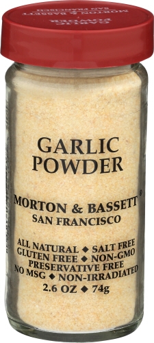 Morton and Bassett Garlic Powder, 2.6 Ounce -- 3 per case