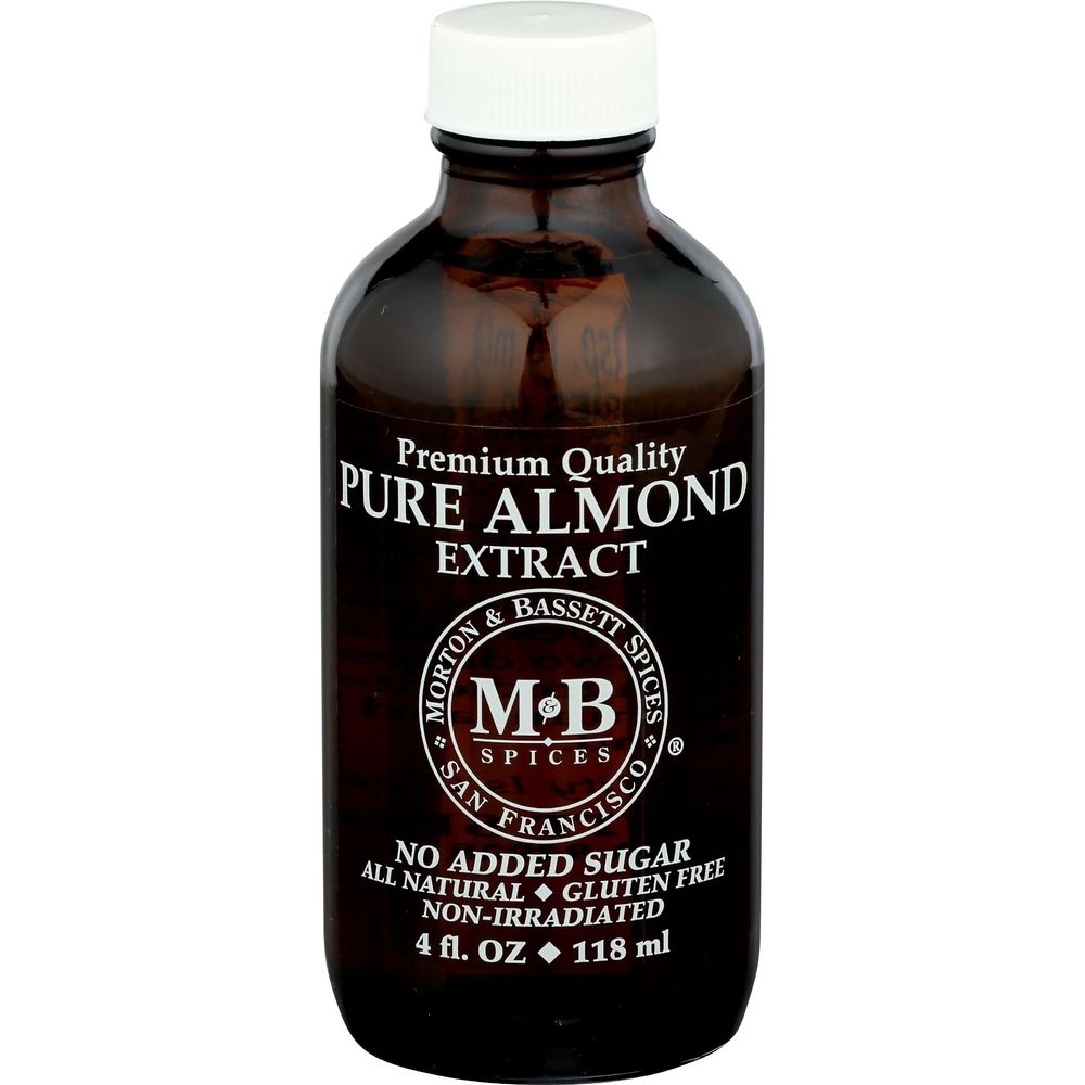 Morton and Bassett Pure Almond Extract, 4 Ounce -- 3 per case
