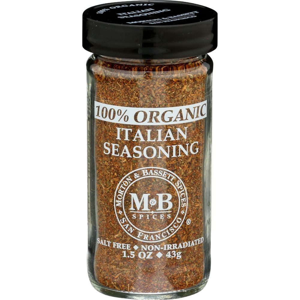 Morton and Basset Organic Italian Seasoning, 1.5 Ounce -- 3 per case