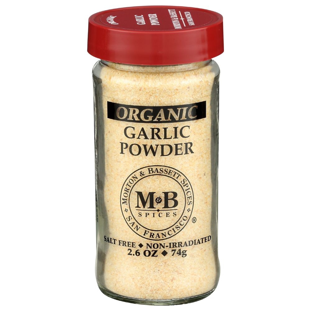 Morton and Bassett Organic Garlic Powder, 2.6 Ounce -- 3 per case
