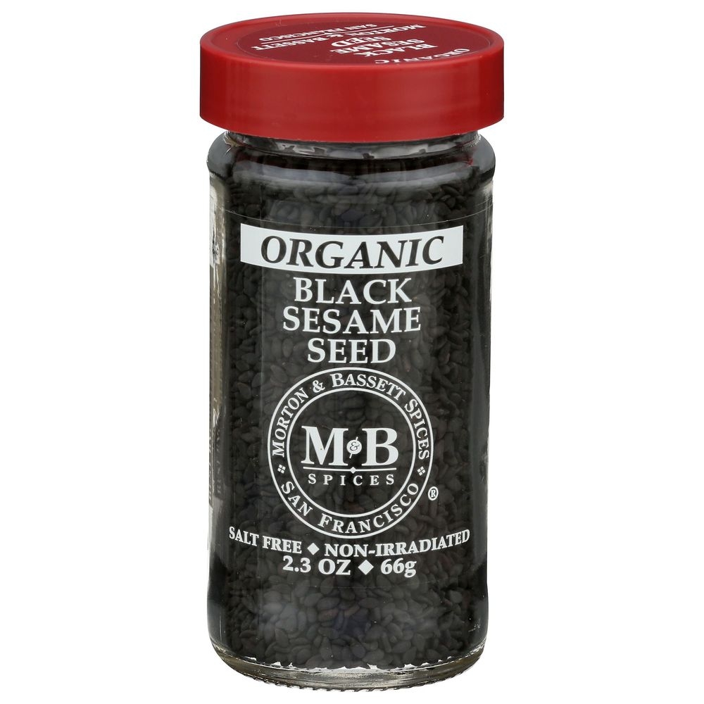 Morton and Bassett Organic Black Sesame Seeds, 2.3 Ounce -- 3 per case