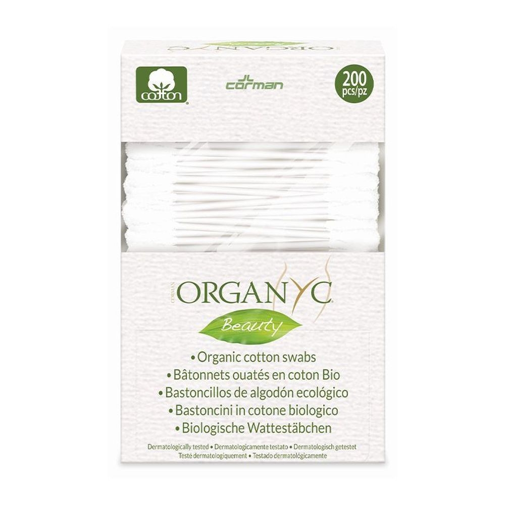 Organyc Beauty Cotton Swabs, 200 count