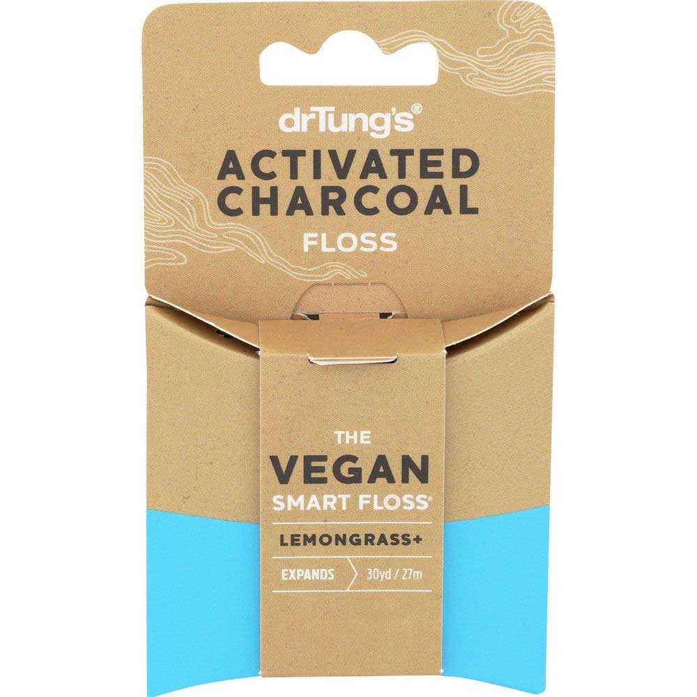 Dr Tungs Vegan Activated Charcoal Floss, 30 Yard -- 6 per case