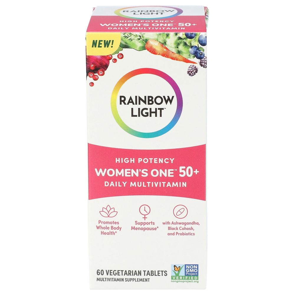 Rainbow Light Womens One 50 Plus High Potency Multivitamin Tablets, 60 count