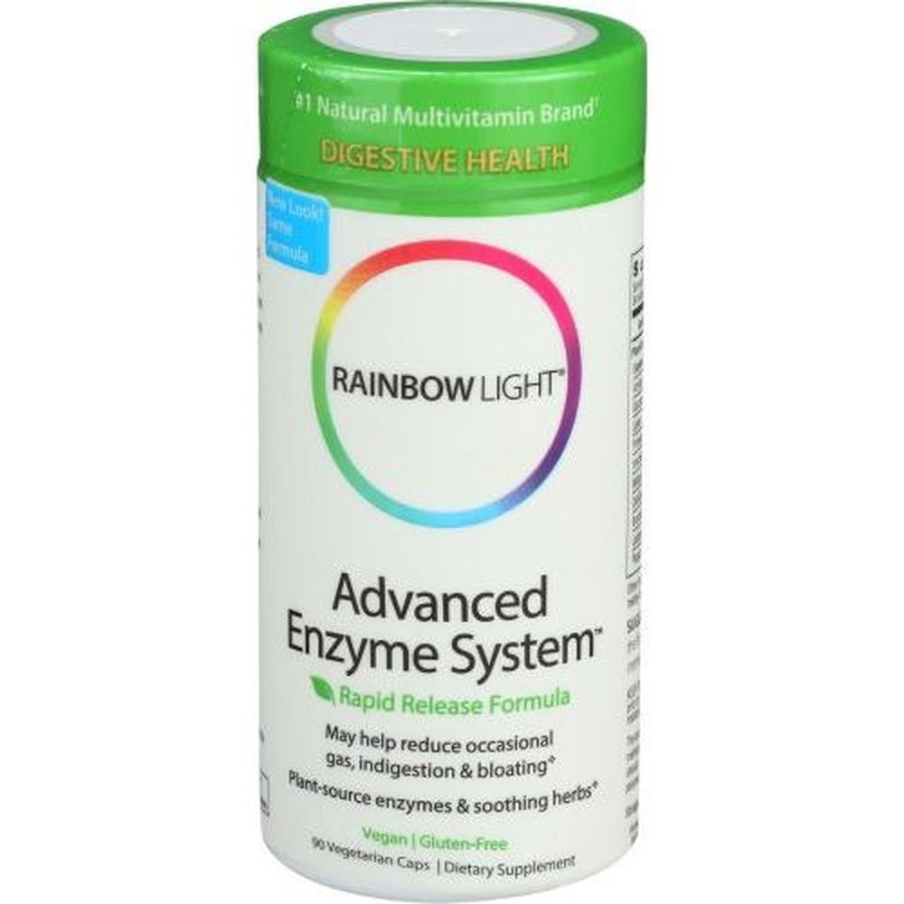 Rainbow Light Advanced Enzyme System Vegetarian Capsules, 90 count
