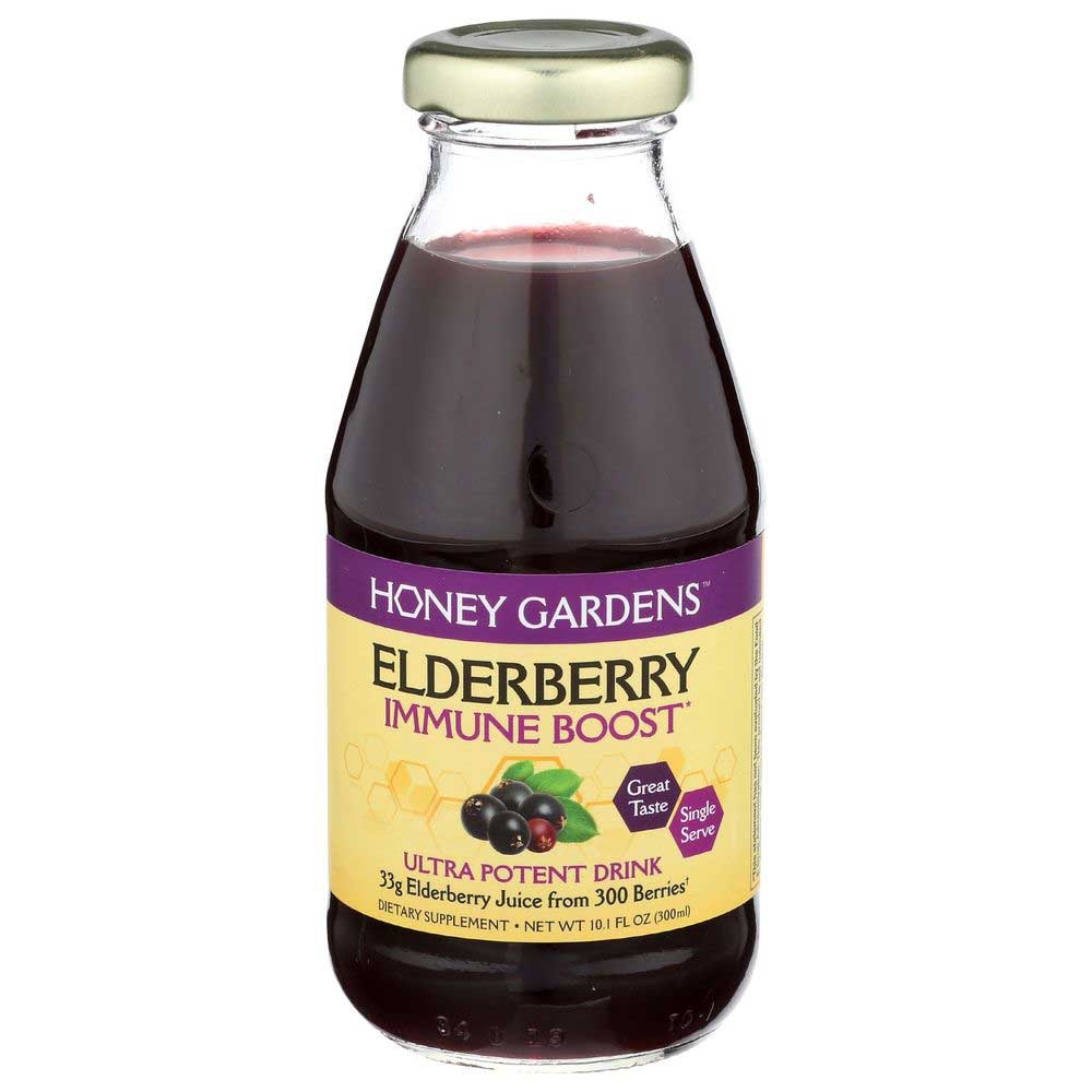 Honey Gardens Elderberry Immune Boost Potent Drink, 10.1 Ounce -- 4 per case
