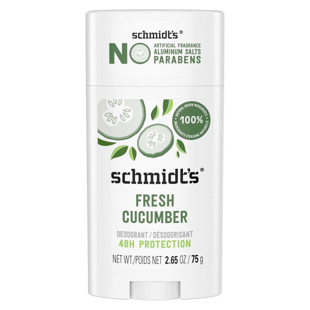 Schmidts Fresh Cucumber Aluminum Free Deodorant, 2.65 Ounce -- 12 per case