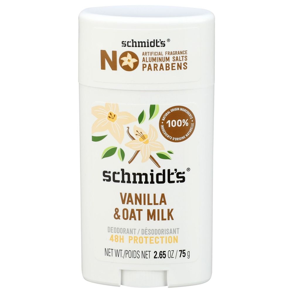 Schmidts Natural Vanilla and Oat Milk Deodorant Stick, 2.65 Ounce